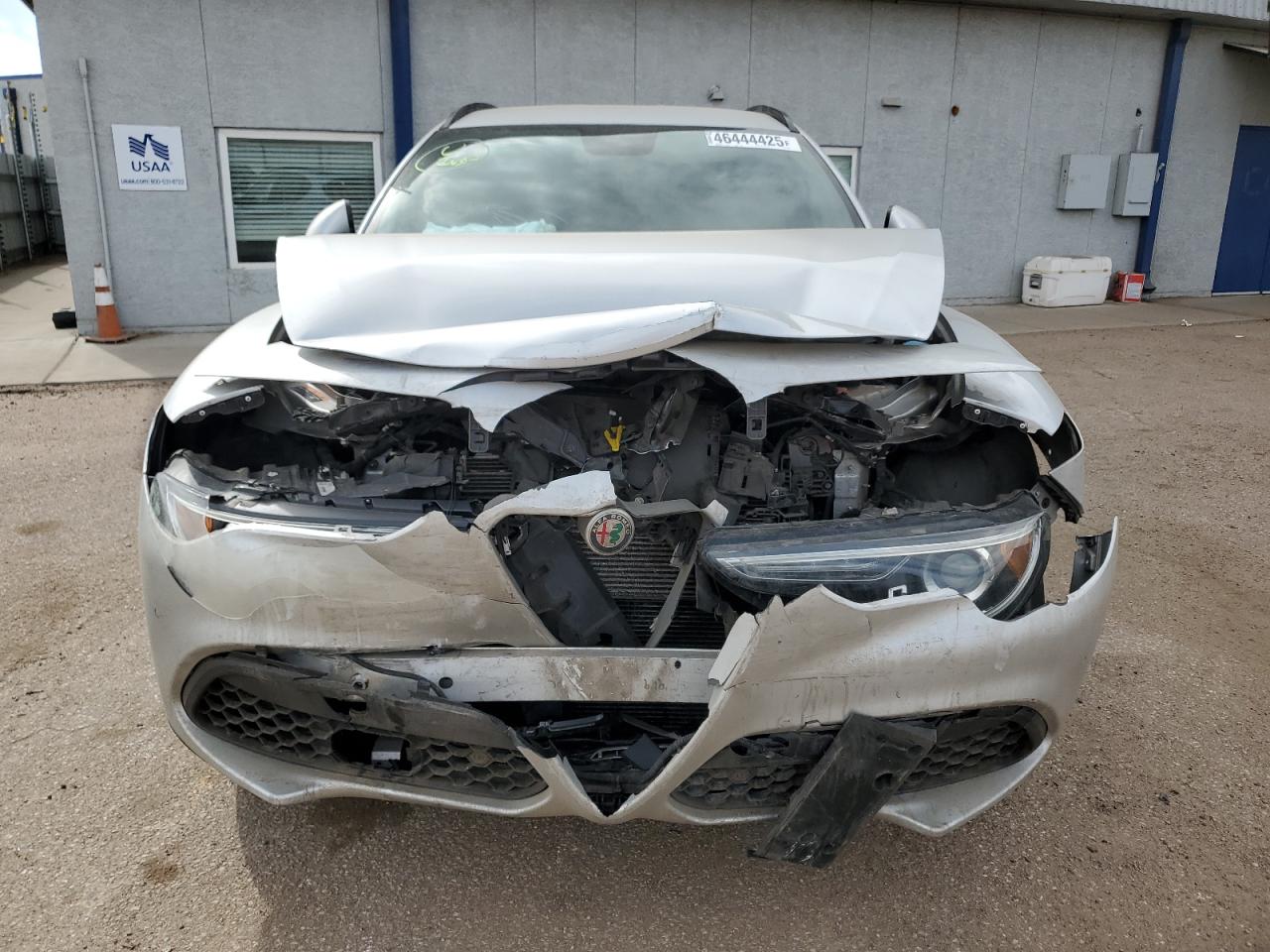 2018 Alfa Romeo Stelvio VIN ZASFAKNN7J7B83047 Copart auction photo, front end / side damage thumbnail 5