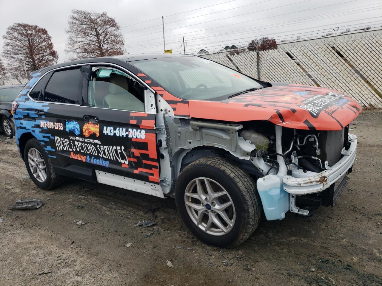 2022 Ford Edge VIN 2FMPK4J92NBA99497 Copart auction photo, front end / side damage thumbnail 4