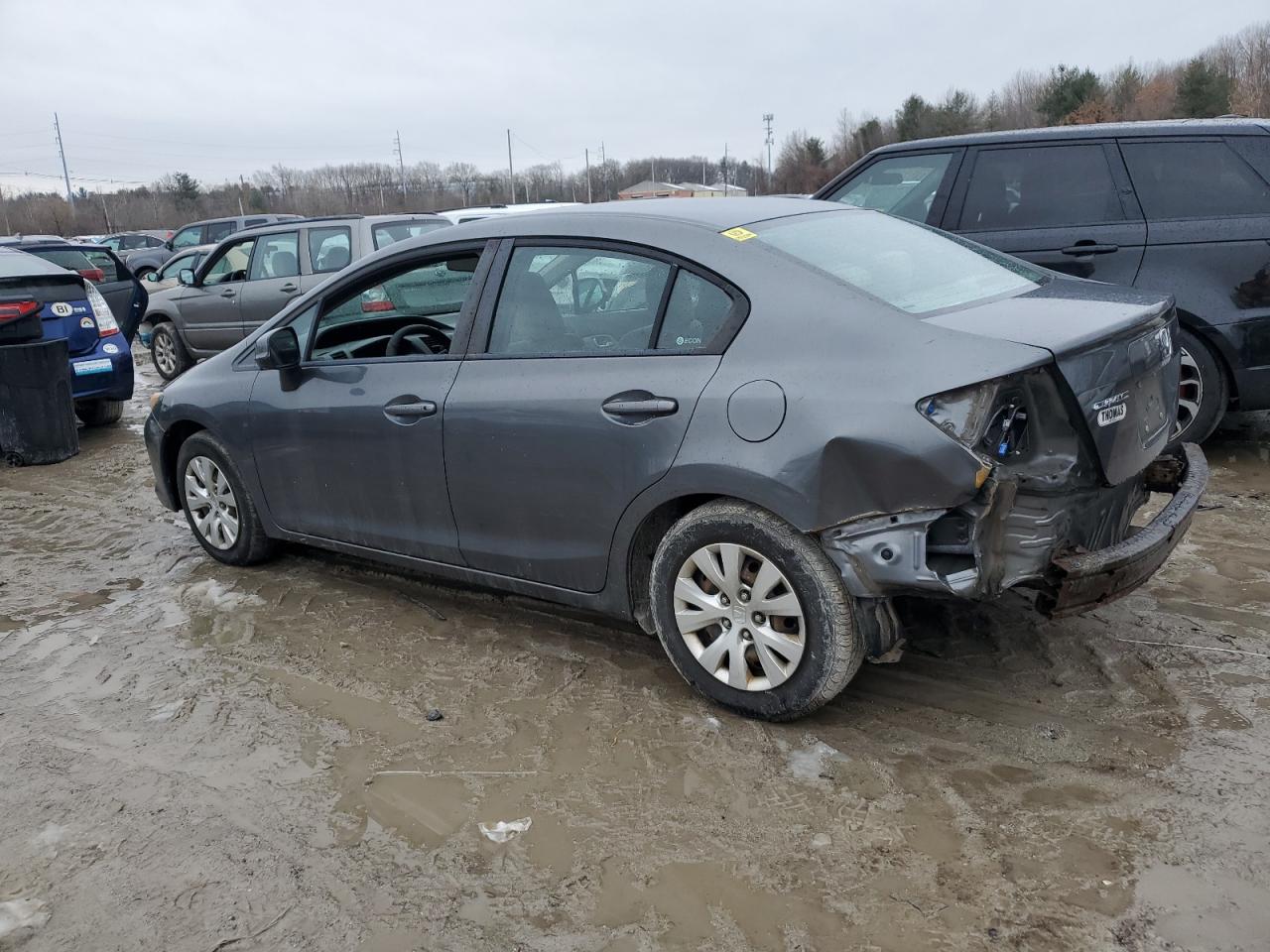 2012 Honda Civic VIN 2HGFB2F58CH302026 Copart auction photo, rear end damage thumbnail 2