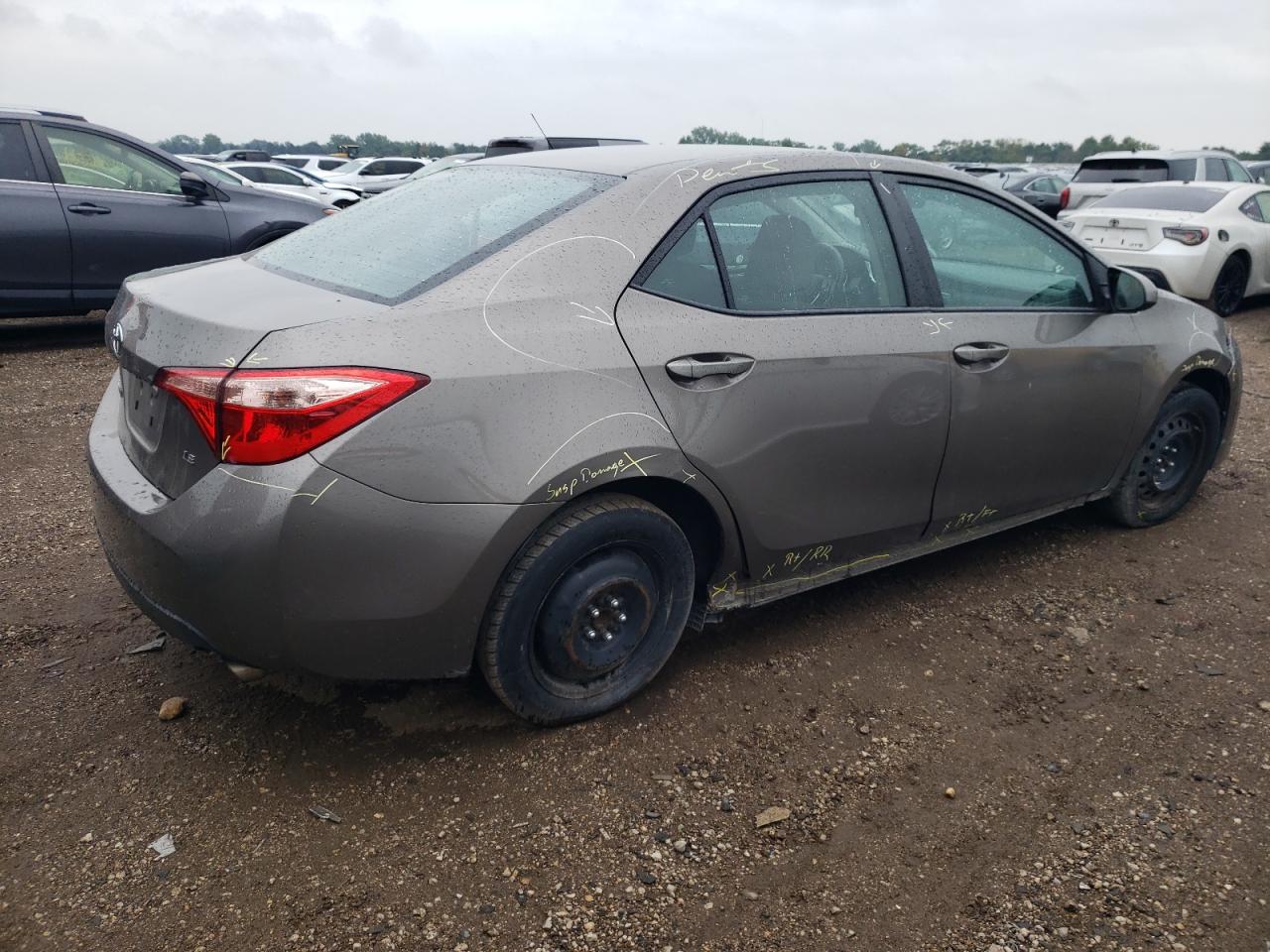 2017 Toyota Corolla VIN 5YFBURHE8HP581833 Copart auction photo, all over damage thumbnail 3