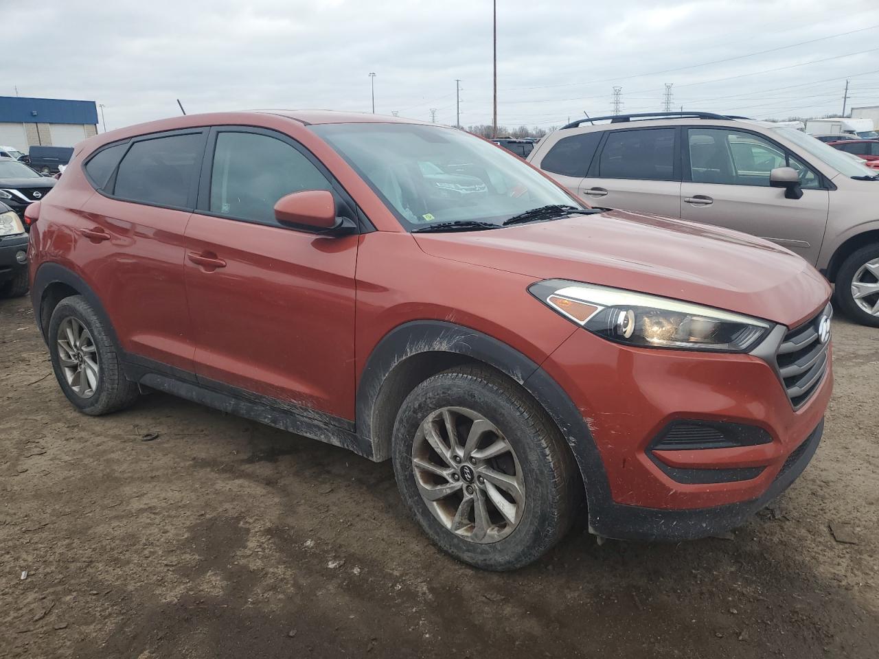 2016 Hyundai Tucson VIN KM8J23A47GU042567 Copart auction photo, rear end damage thumbnail 4