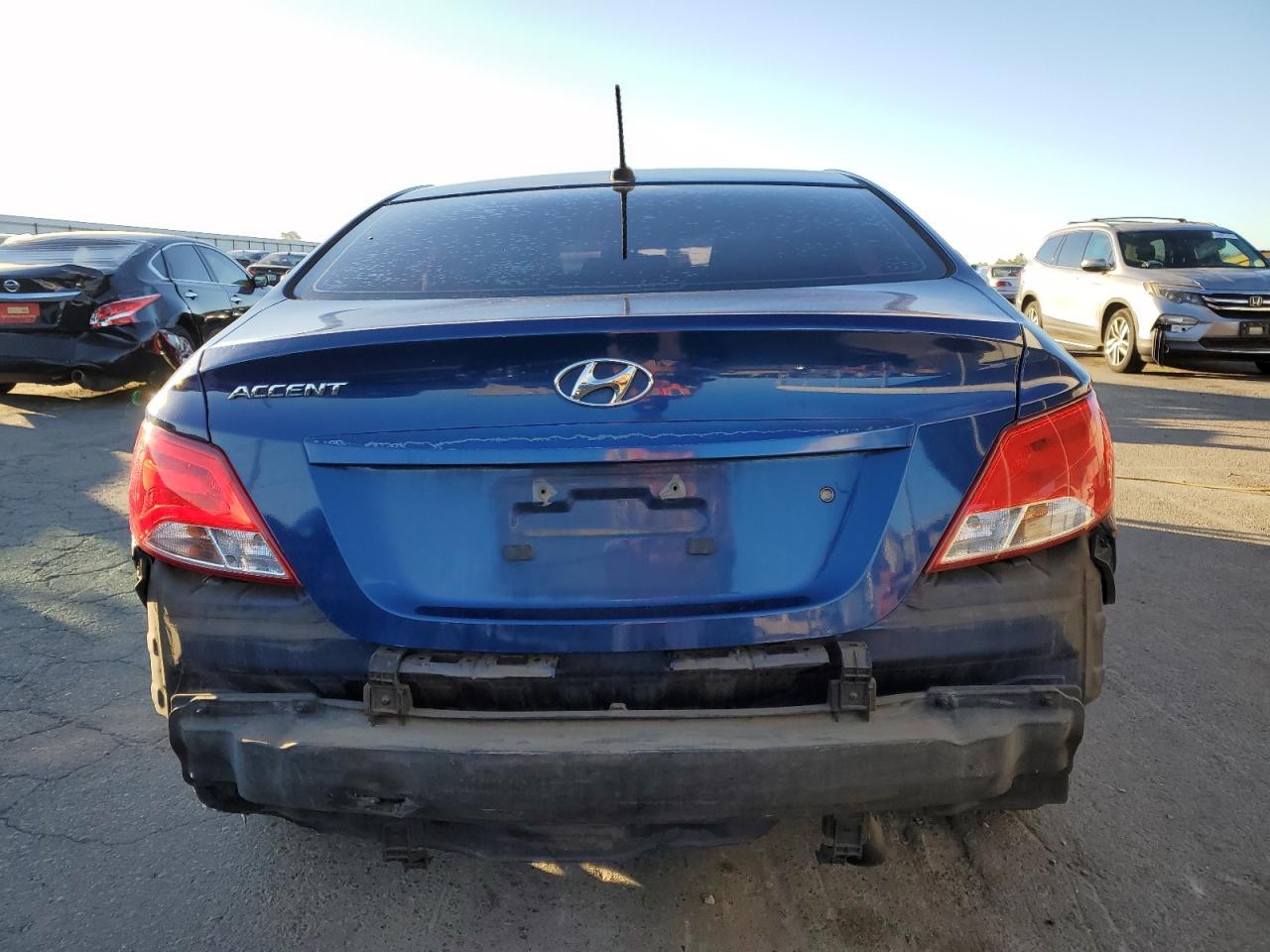 2016 Hyundai Accent VIN KMHCT4AE8GU096951 Copart auction photo, all over damage thumbnail 6