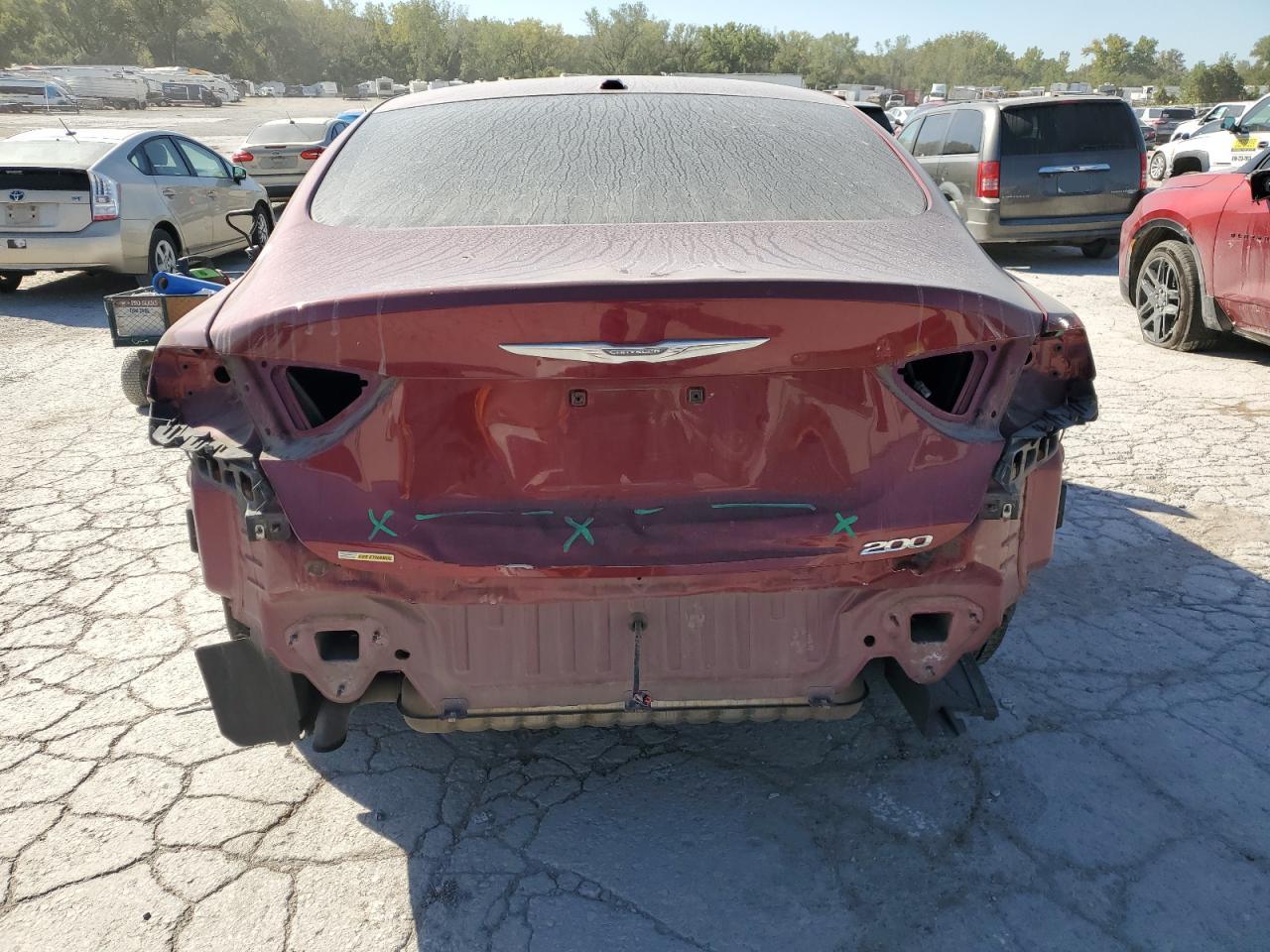 2015 Chrysler 200 VIN 1C3CCCAB4FN594078 Copart auction photo, rear end damage thumbnail 6