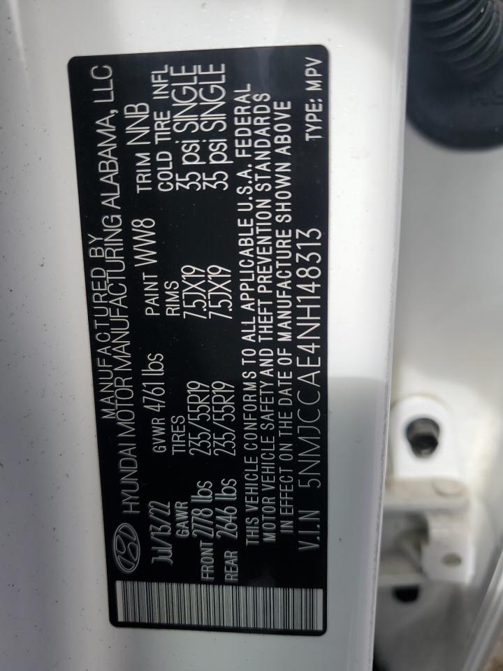 2022 Hyundai Tucson VIN 5NMJCCAE4NH148313 Copart auction photo, front end damage thumbnail 15