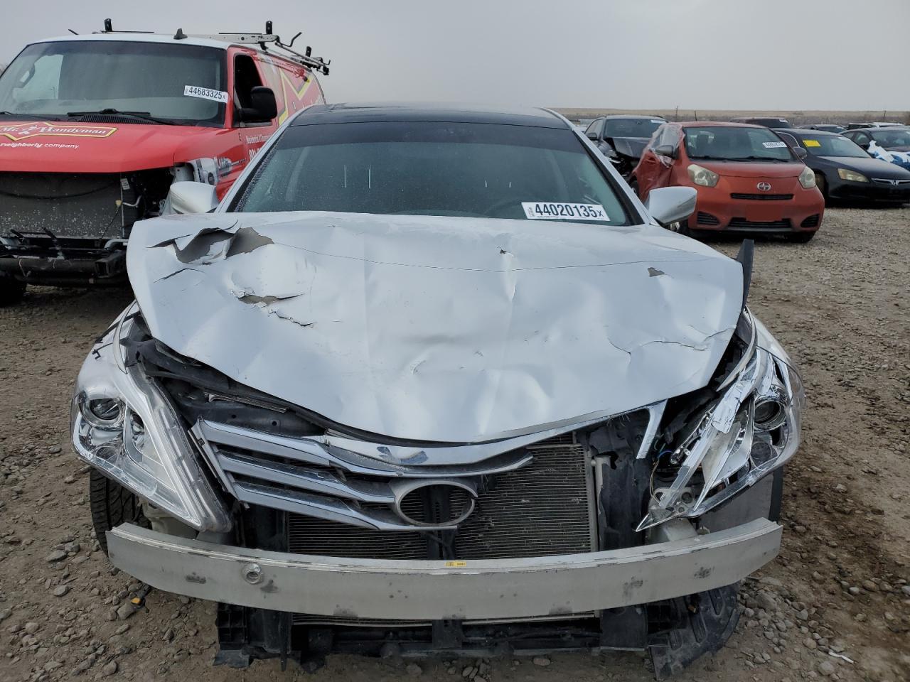 2012 Hyundai Azera VIN KMHFH4JG4CA149205 Copart auction photo, front end damage thumbnail 5