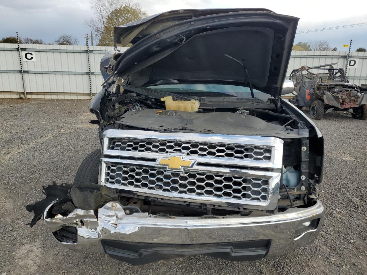 2014 Chevrolet Silverado VIN 3GCPCREC6EG306782 Copart auction photo, front end / undercarriage damage thumbnail 5