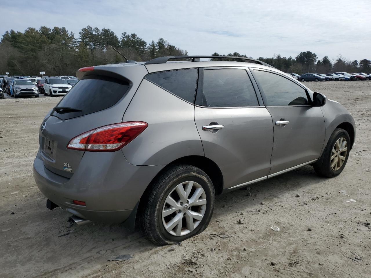2012 Nissan Murano VIN JN8AZ1MW0CW208173 Copart auction photo, front end / side damage thumbnail 3
