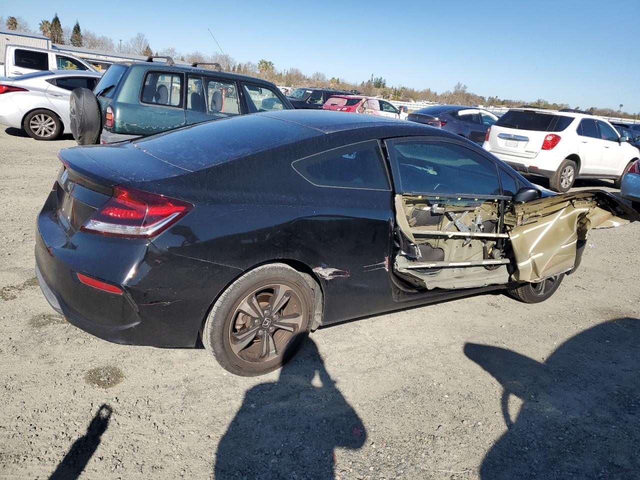 2015 Honda Civic VIN 2HGFG3A83FH501031 Copart auction photo, side damage thumbnail 3