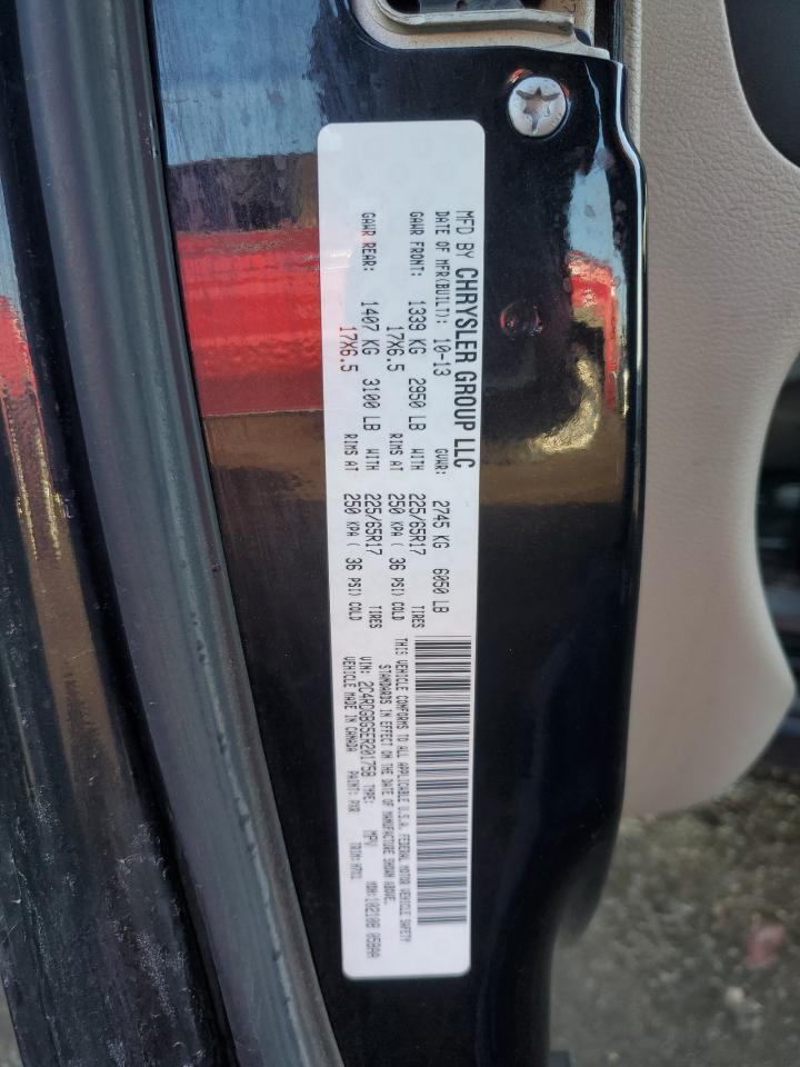 2014 Dodge Caravan VIN 2C4RDGBG5ER201758 Copart auction photo, front end damage thumbnail 15