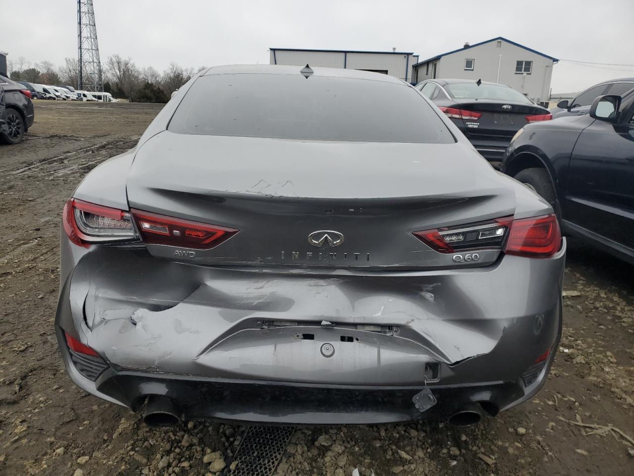 2017 Infiniti Q60 VIN JN1EV7EL8HM552789 Copart auction photo, rear end damage thumbnail 6
