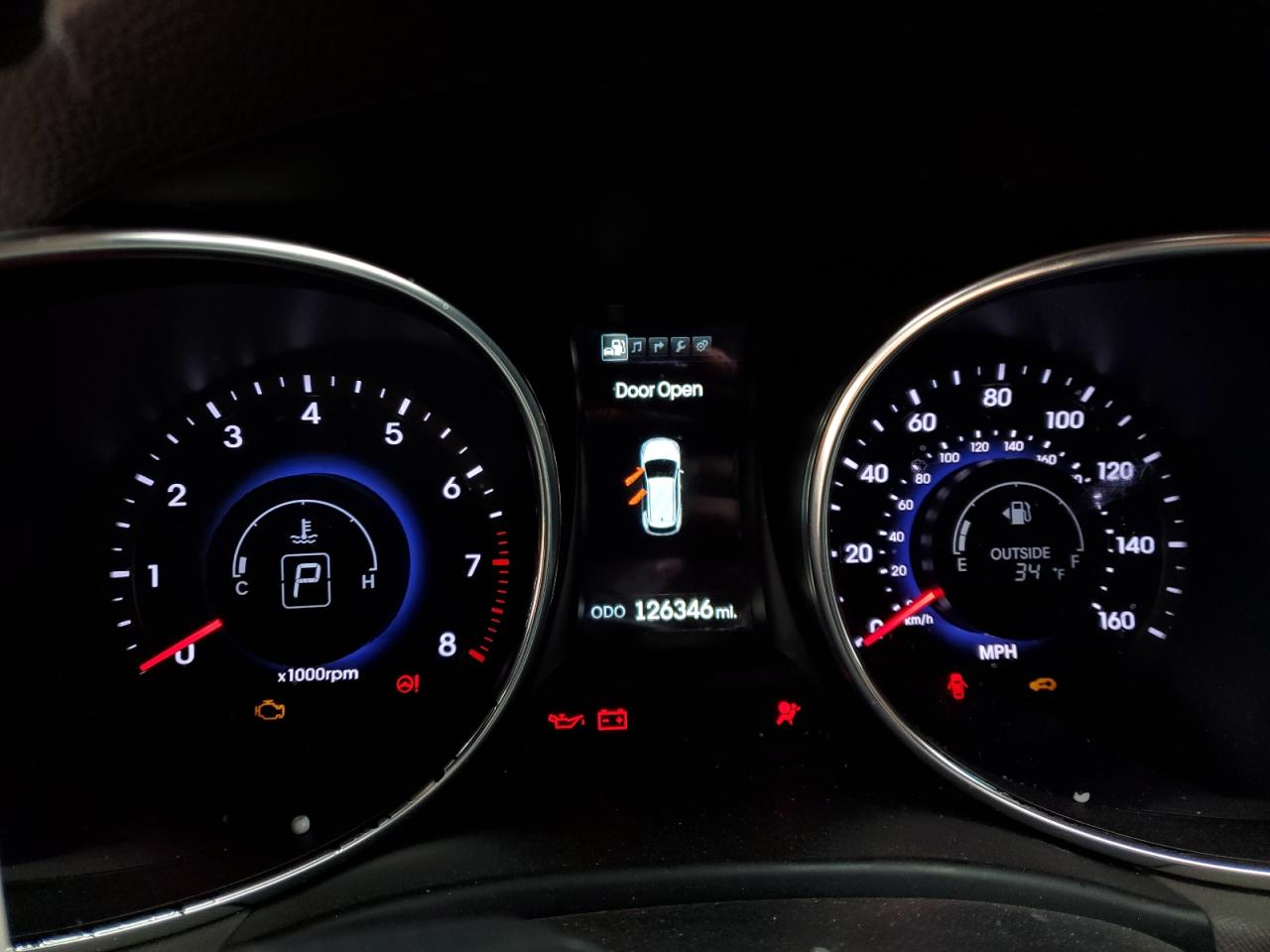 2014 Hyundai Santa Fe VIN 5XYZW3LA8EG153285 Copart auction photo, front end / side damage thumbnail 9
