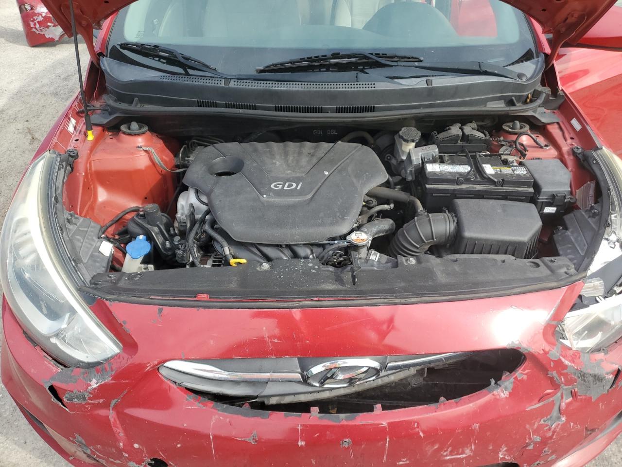 2015 Hyundai Accent VIN KMHCT4AEXFU863116 Copart auction photo, rear end / front end damage thumbnail 11