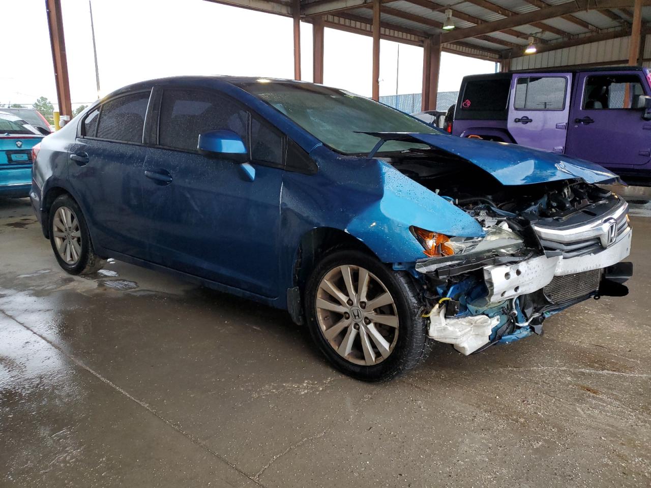 2012 Honda Civic VIN 2HGFB2F86CH531220 Copart auction photo, front end damage thumbnail 4