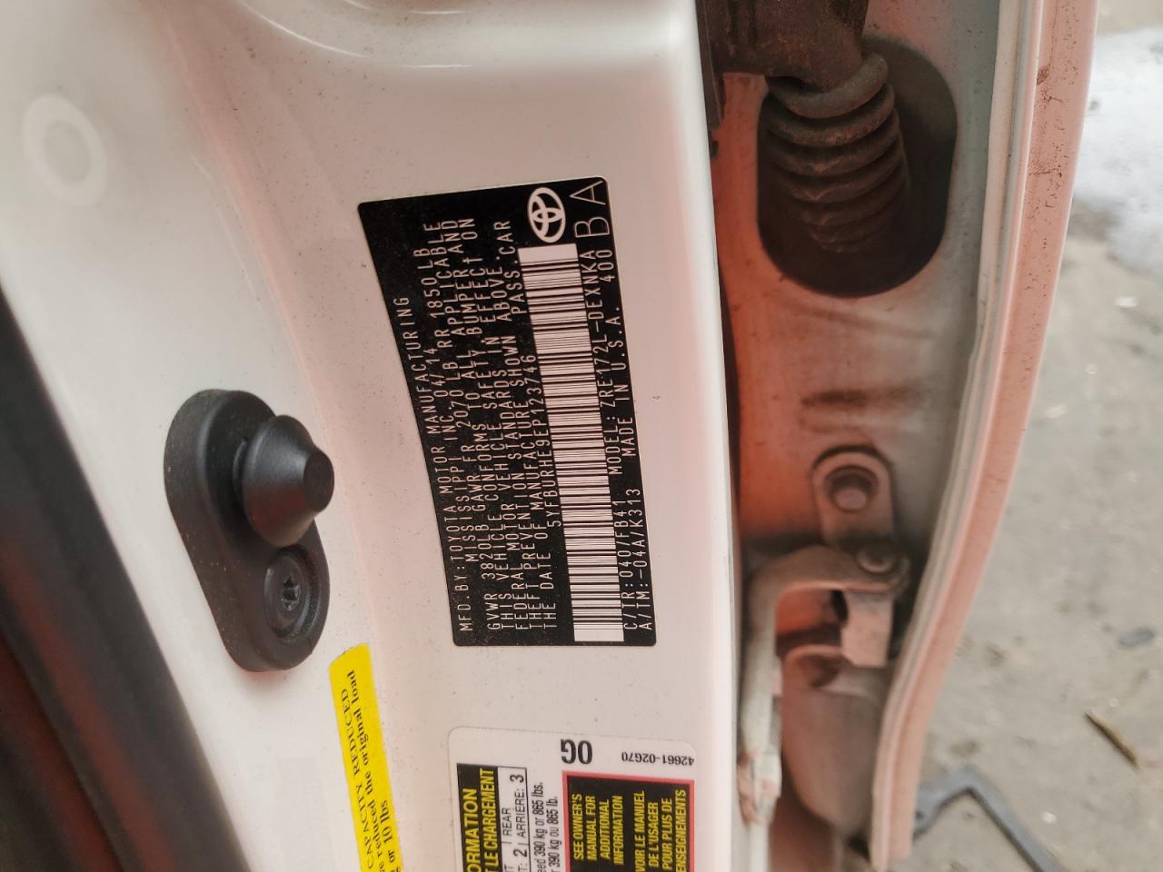 2014 Toyota Corolla VIN 5YFBURHE9EP123746 Copart auction photo, front end damage thumbnail 12