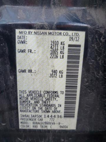 2013 Nissan Altima VIN 1N4AL3AP5DC144436 Copart auction photo, front end / minor dent/scratches damage thumbnail 12