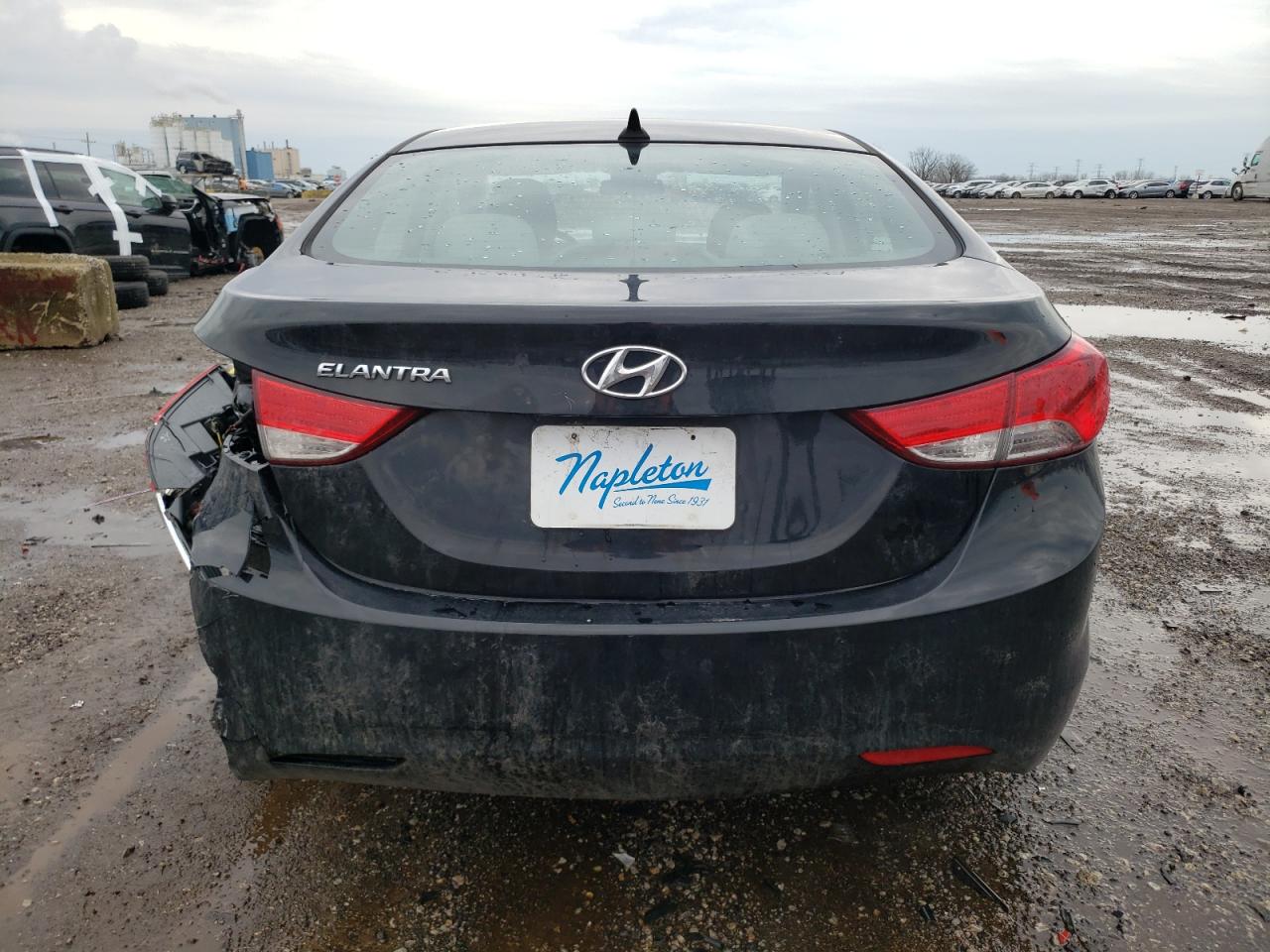 2013 Hyundai Elantra VIN 5NPDH4AE5DH394132 Copart auction photo, rear end / front end damage thumbnail 6
