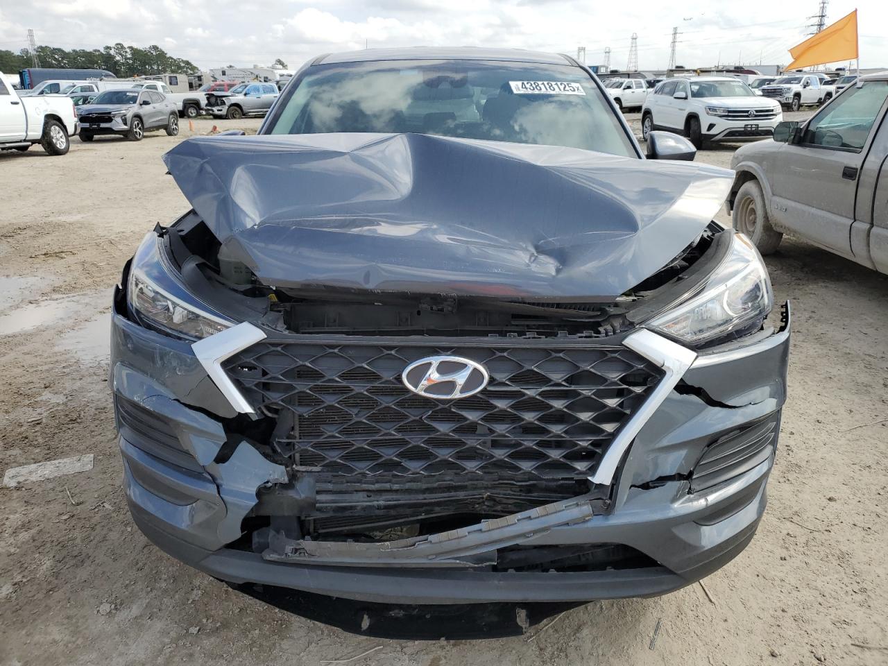 2021 Hyundai Tucson VIN KM8J23A48MU310229 Copart auction photo, front end / rear end damage thumbnail 5