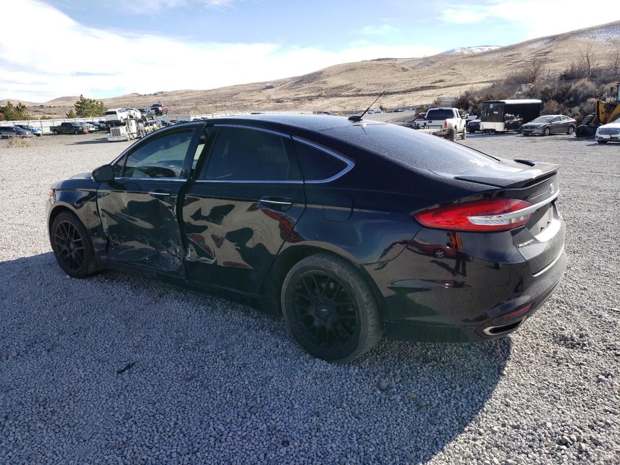 2018 Ford Fusion VIN 3FA6P0D91JR226179 Copart auction photo, side damage thumbnail 2