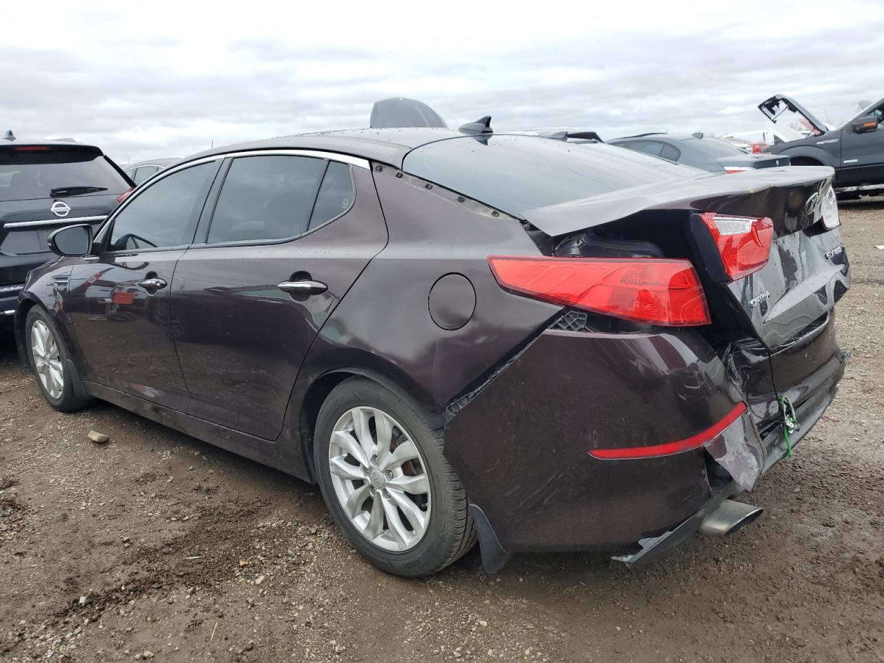 2014 KIA Optima VIN 5XXGN4A76EG275350 Copart auction photo, rear end damage thumbnail 2