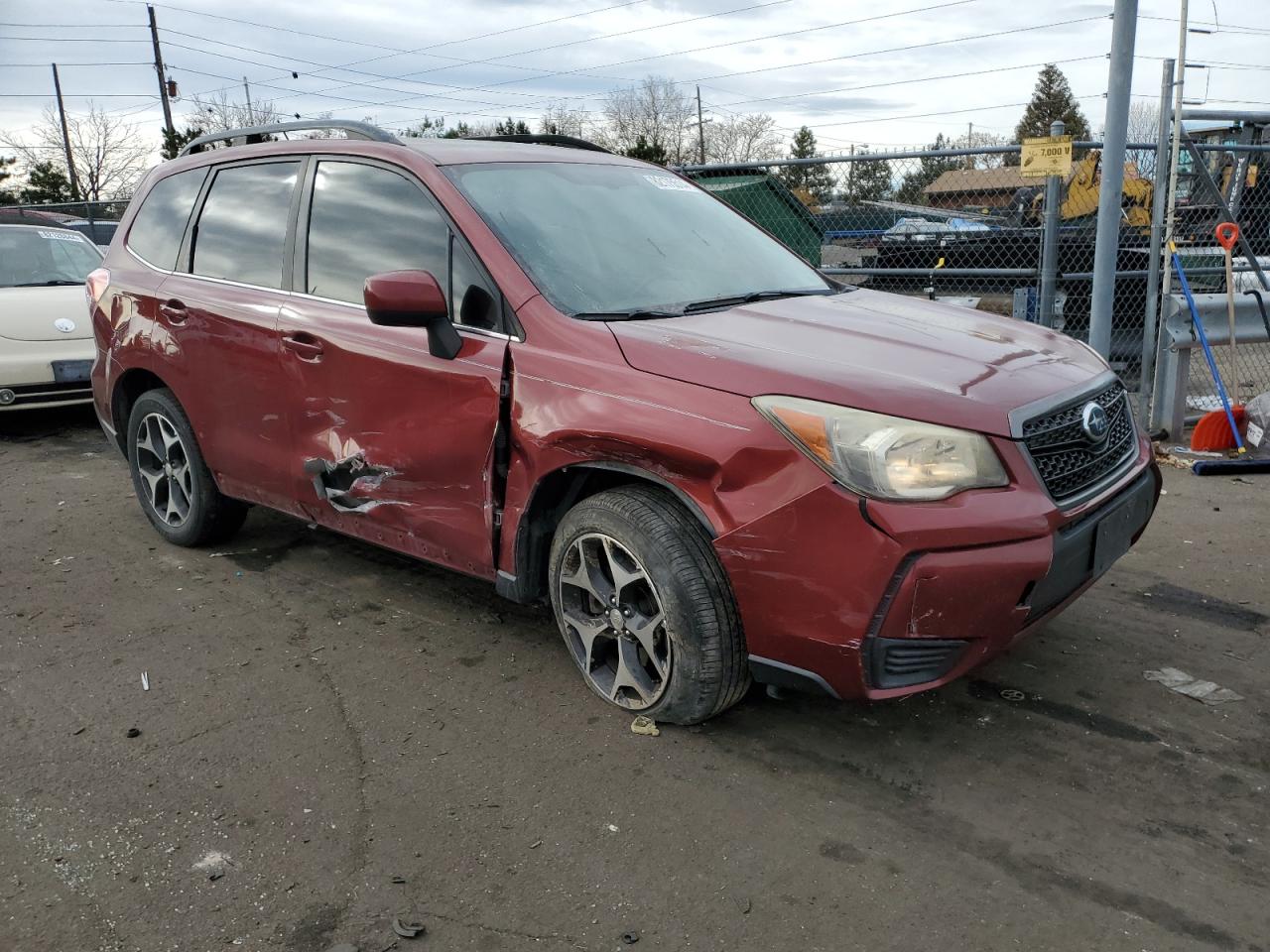 2014 Subaru Forester VIN JF2SJGDC5EH413514 Copart auction photo, side / hail damage thumbnail 4