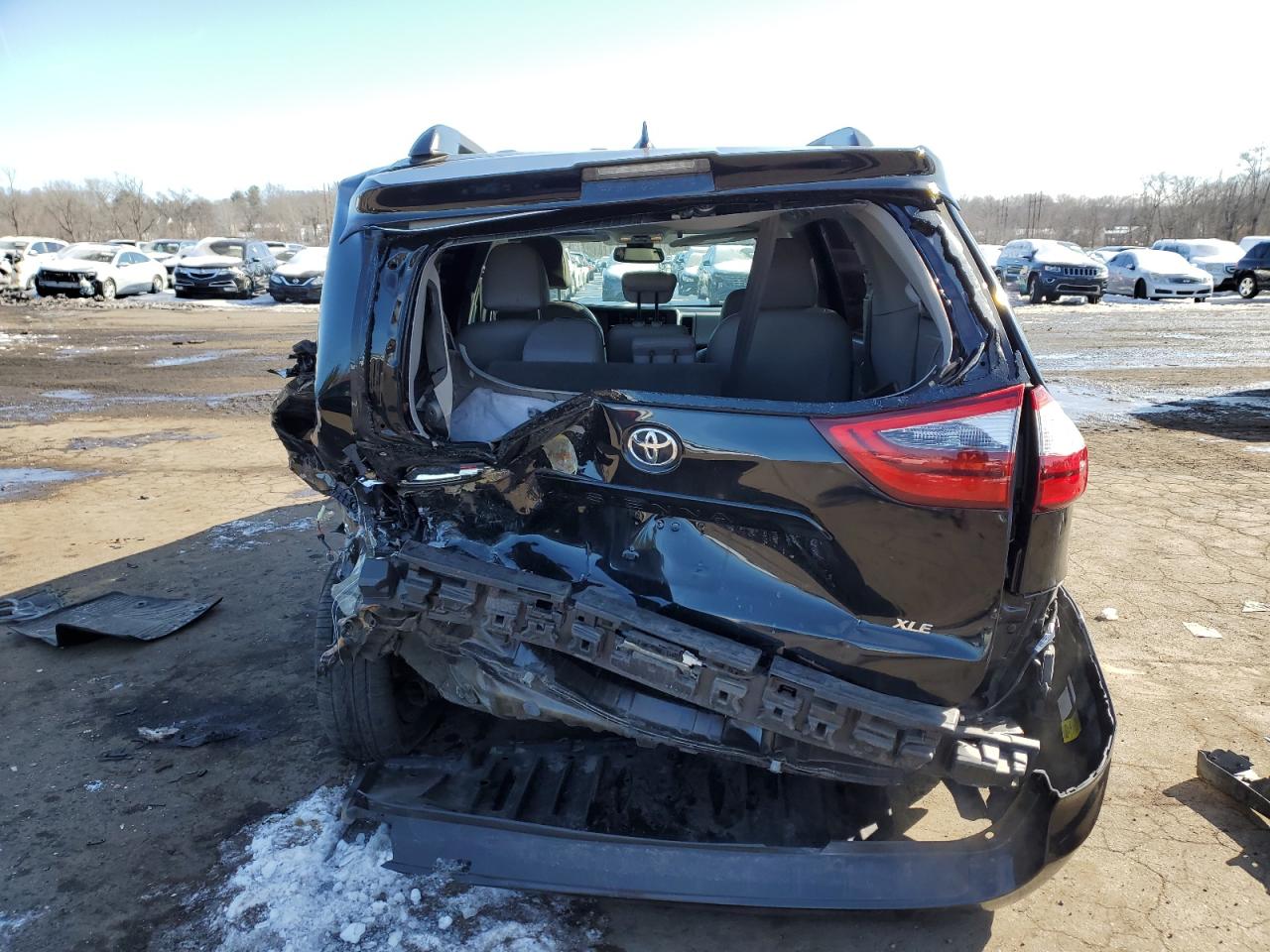 2020 Toyota Sienna VIN 5TDYZ3DC1LS053676 Copart auction photo, rear end damage thumbnail 6