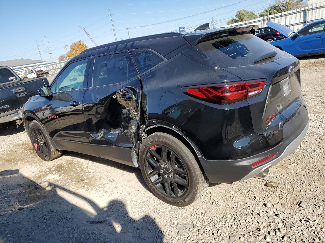 2023 Chevrolet Blazer VIN 3GNKBCR47PS201317 Copart auction photo, side damage thumbnail 2