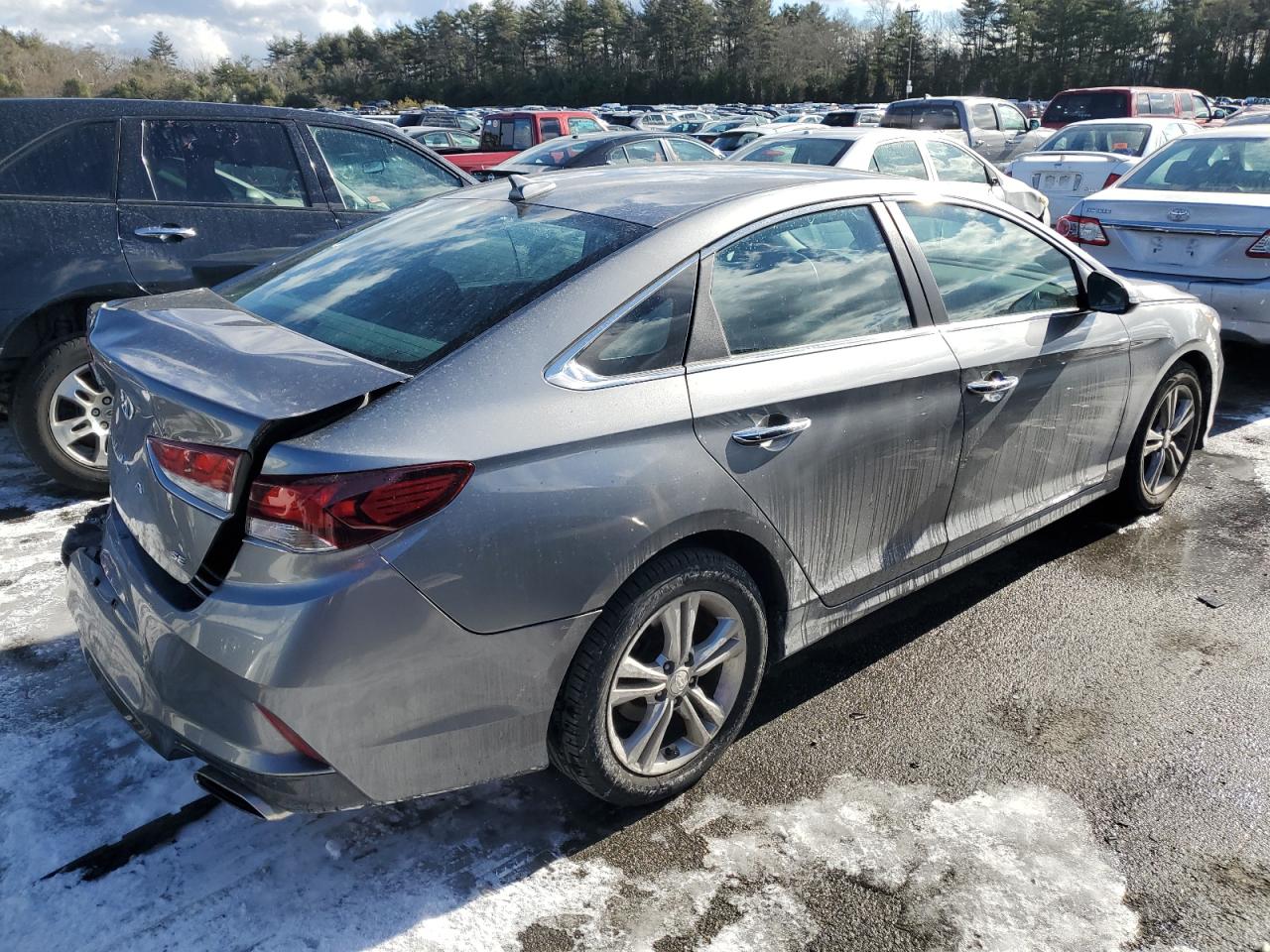 2019 Hyundai Sonata VIN 5NPE34AF5KH745002 Copart auction photo, rear end / front end damage thumbnail 3