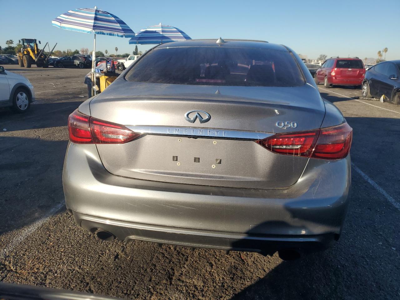 2018 Infiniti Q50 VIN JN1EV7AP8JM591493 Copart auction photo, vandalism / front end damage thumbnail 6
