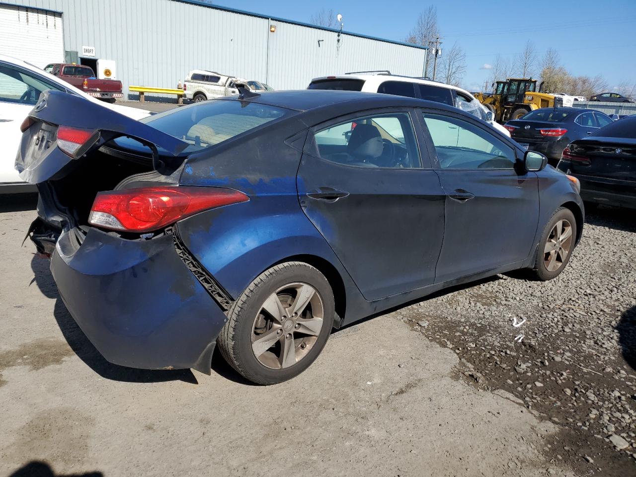 2013 Hyundai Elantra VIN KMHDH4AE5DU834867 Copart auction photo, rear end damage thumbnail 3