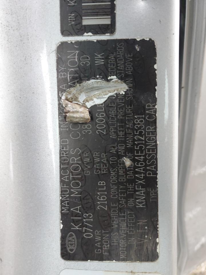 2014 KIA Forte VIN KNAFX4A64E5125381 Copart auction photo, front end / rear end damage thumbnail 15