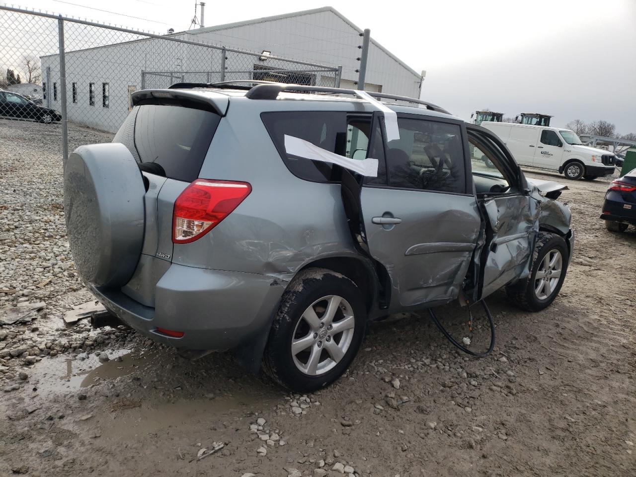 2008 Toyota RAV 4 VIN JTMBD31V186087859 Copart auction photo, side / front end damage thumbnail 3