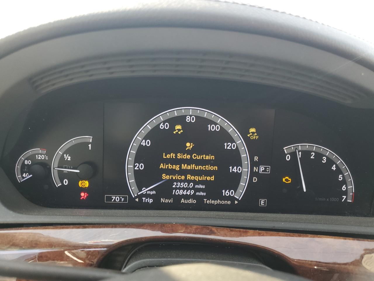 2011 Mercedes-Benz S-klasse VIN WDDNG8GB8BA388816 Copart auction photo, side / front end damage thumbnail 9