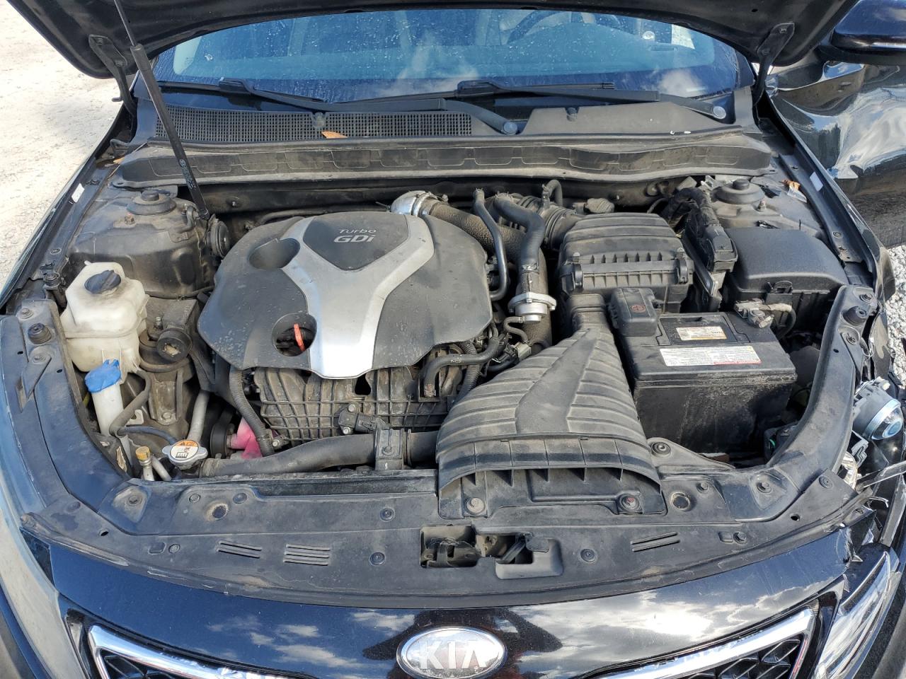 2013 KIA Optima VIN 5XXGR4A66DG108240 Copart auction photo, side / front end damage thumbnail 11