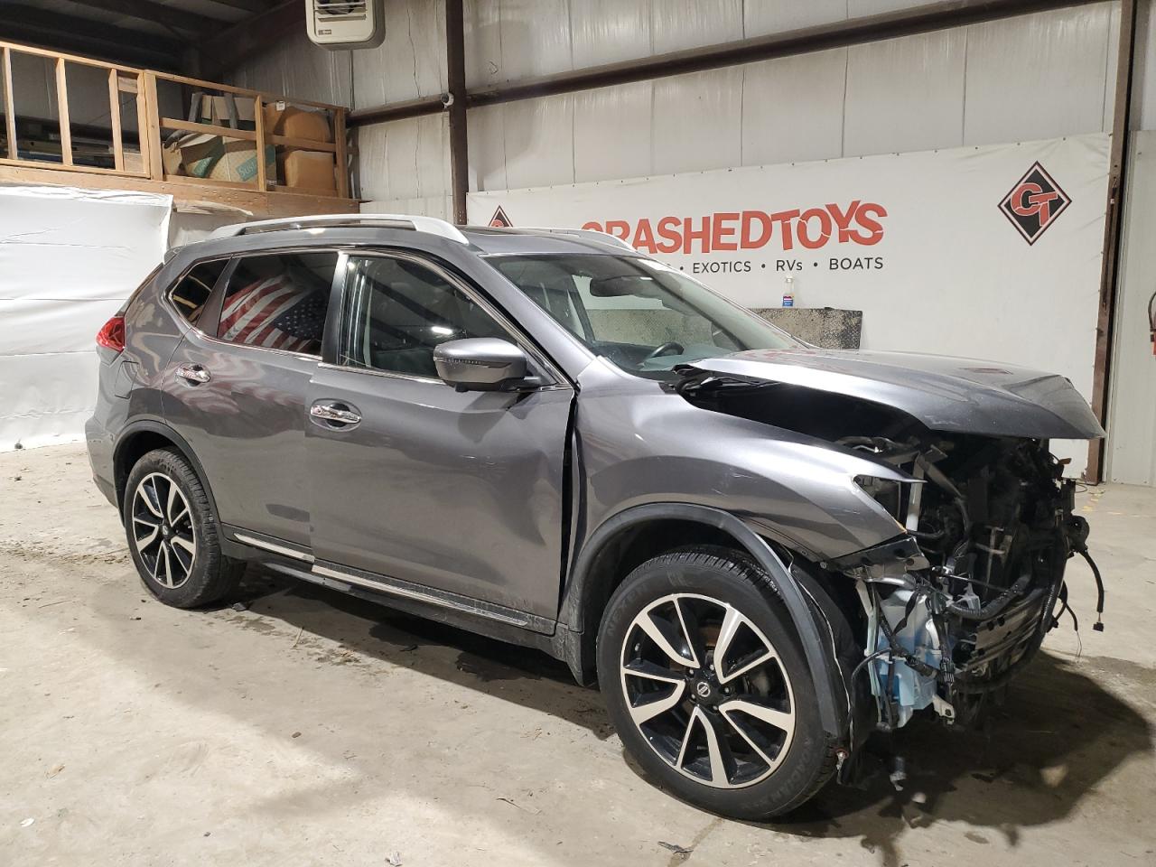 2018 Nissan Rogue VIN JN8AT2MVXJW351949 Copart auction photo, front end / side damage thumbnail 4