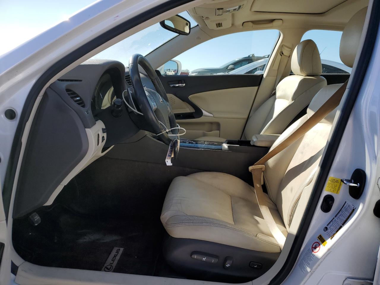 2012 Lexus IS VIN JTHBF5C27C5176907 Copart auction photo, front end / side damage thumbnail 7