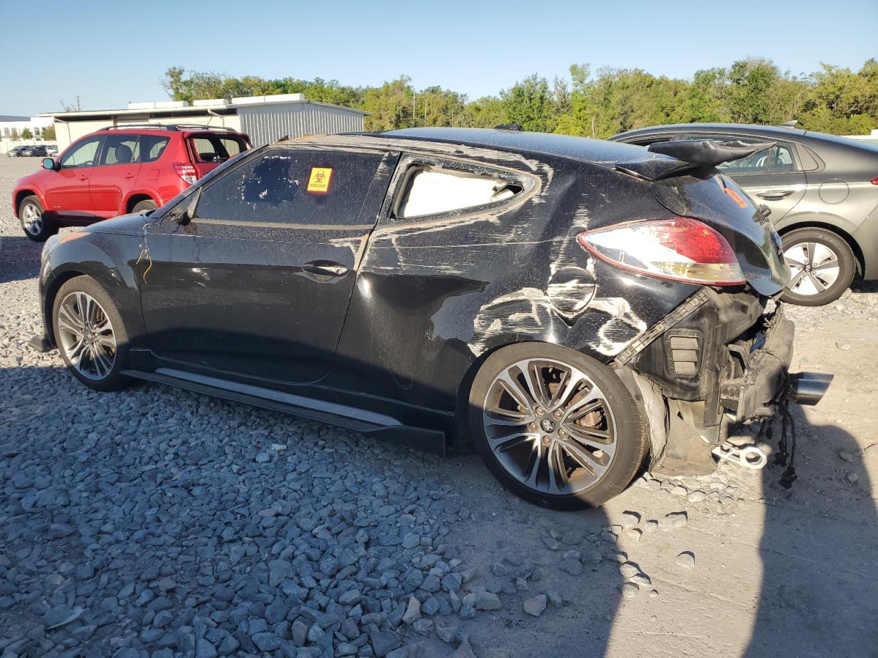 2016 Hyundai Veloster VIN KMHTC6AEXGU291834 Copart auction photo, rollover damage thumbnail 2
