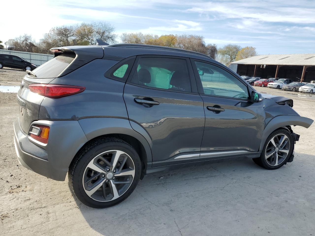 2021 Hyundai Kona VIN KM8K5CA52MU747597 Copart auction photo, front end / side damage thumbnail 3