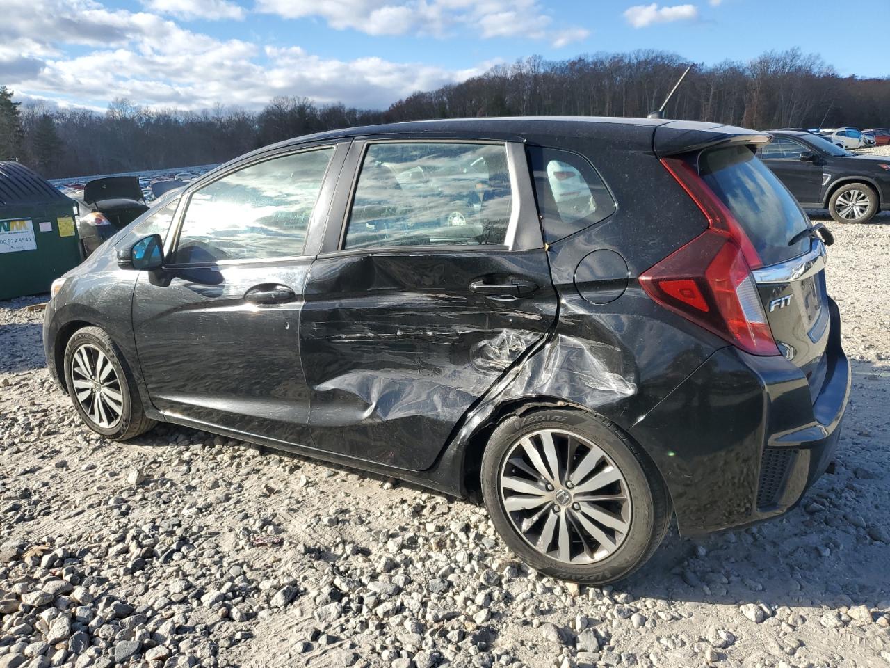 2015 Honda Fit VIN 3HGGK5G89FM719806 Copart auction photo, side / rear end damage thumbnail 2
