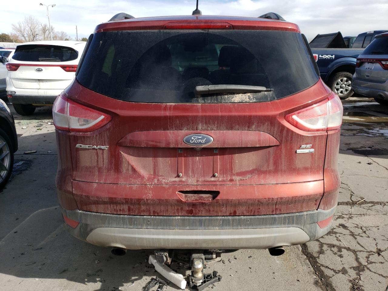 2016 Ford Escape VIN 1FMCU9G9XGUB37763 Copart auction photo, side / hail damage thumbnail 6