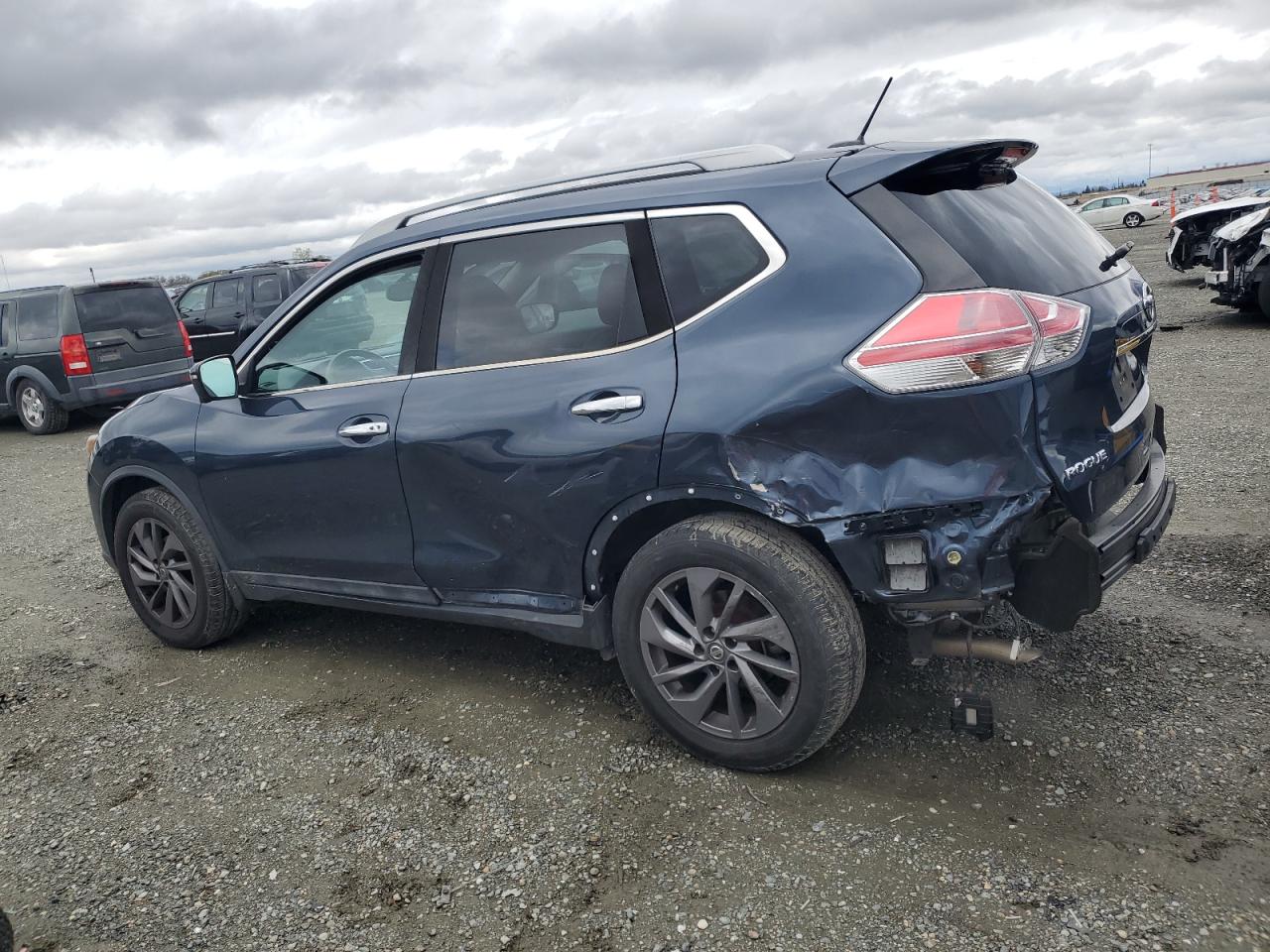 2016 Nissan Rogue VIN 5N1AT2MT7GC844620 Copart auction photo, rear end / side damage thumbnail 2