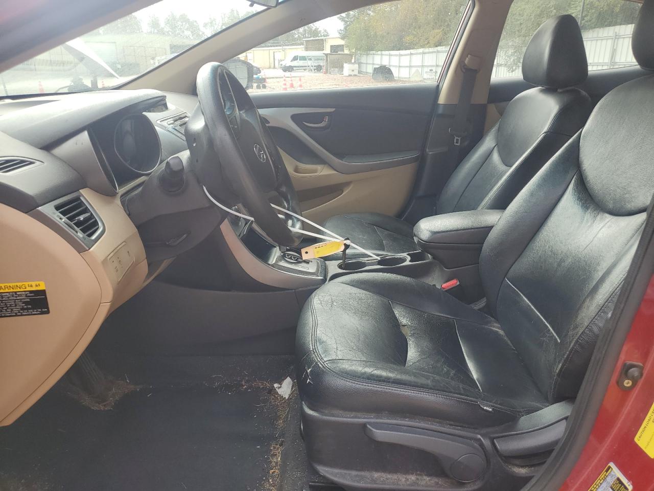 2013 Hyundai Elantra VIN KMHDH4AE5DU619165 Copart auction photo, water/flood damage thumbnail 7