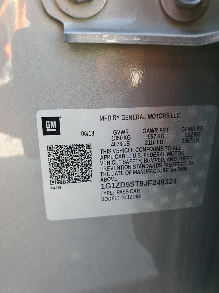 2018 Chevrolet Malibu VIN 1G1ZD5ST9JF249324 Copart auction photo, front end damage thumbnail 15