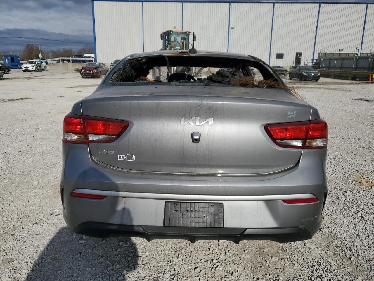2022 KIA Rio VIN 3KPA24AD6NE435126 Copart auction photo, burn damage thumbnail 6