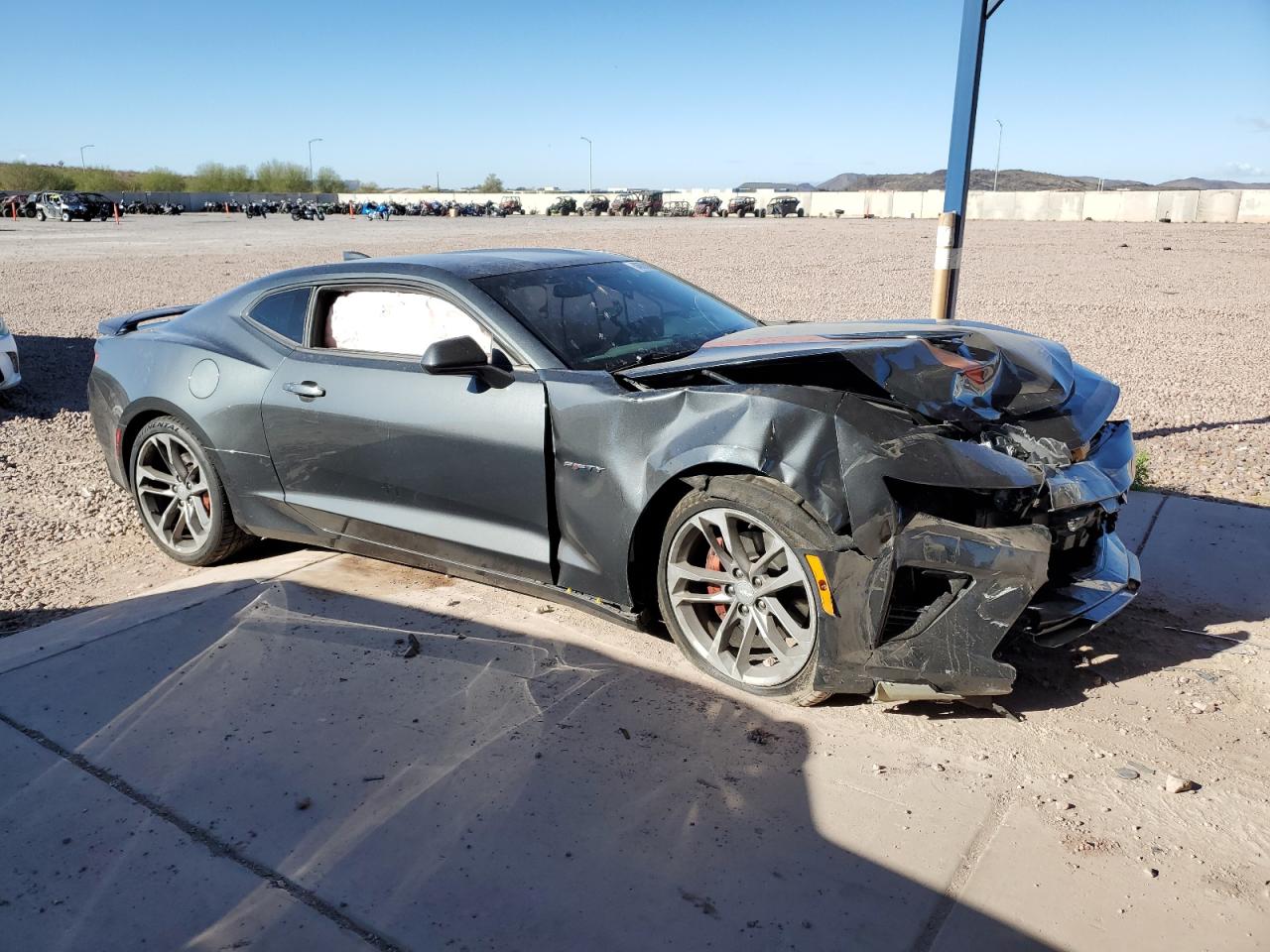 2017 Chevrolet Camaro VIN 1G1FH1R76H0123279 Copart auction photo, front end / side damage thumbnail 4
