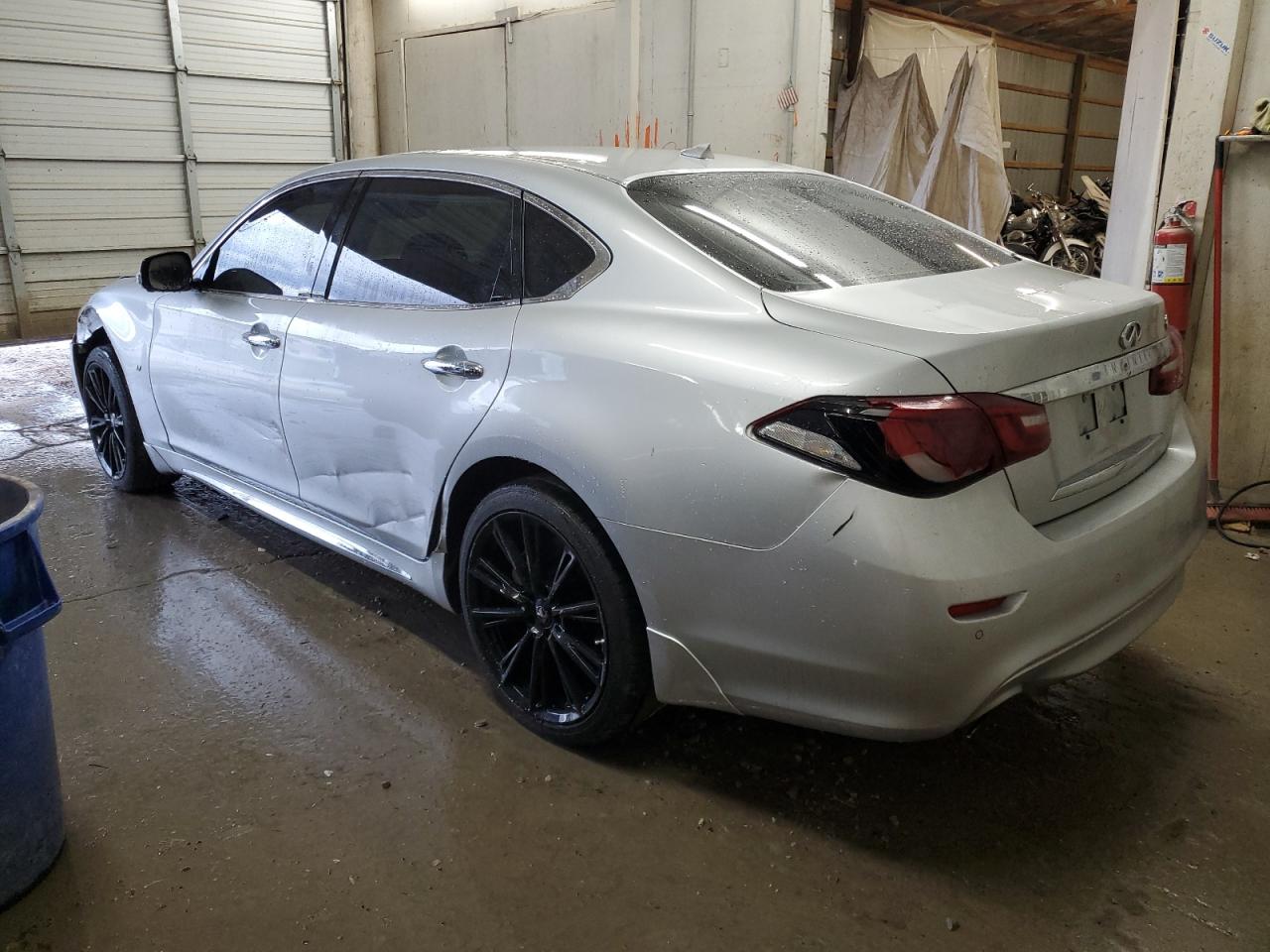 2017 Infiniti Q70 VIN JN1BY1PP4HM170797 Copart auction photo, side / front end damage thumbnail 2
