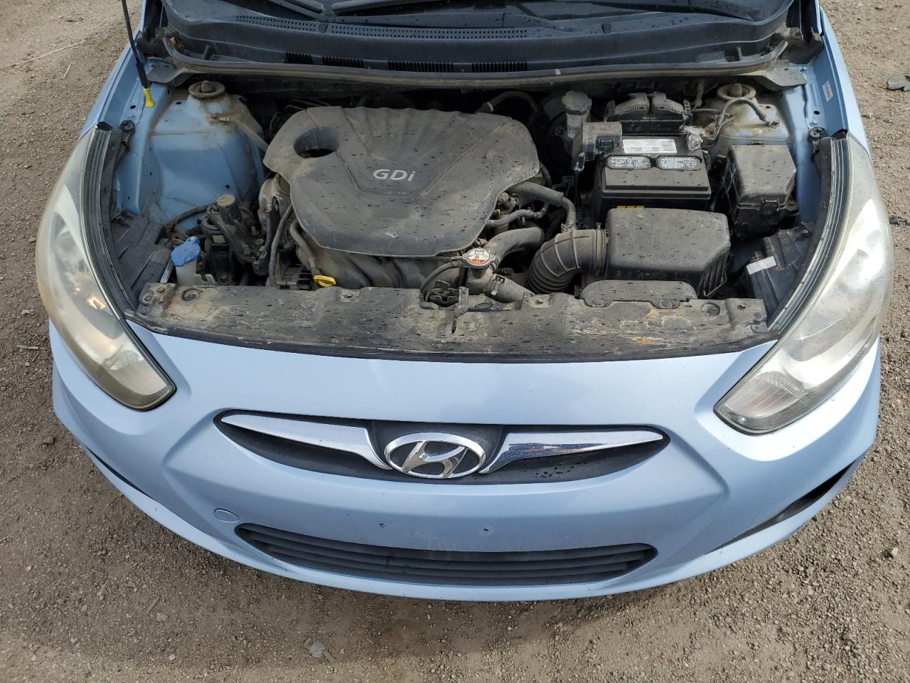 2013 Hyundai Accent VIN KMHCT4AE2DU520068 Copart auction photo, all over damage thumbnail 12
