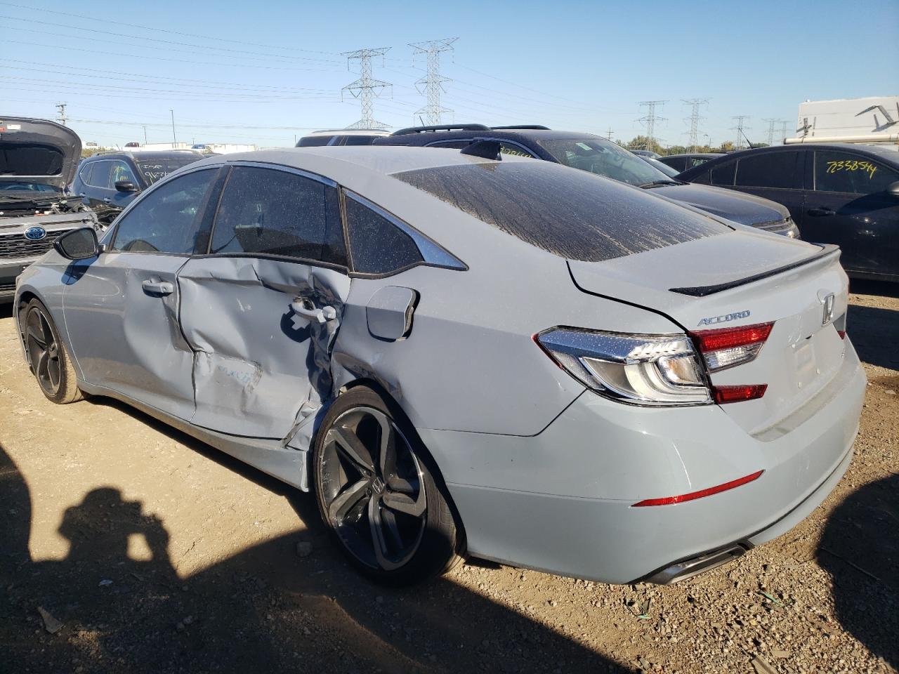 2022 Honda Accord VIN 1HGCV1F33NA088664 Copart auction photo, side / minor dent/scratches damage thumbnail 2
