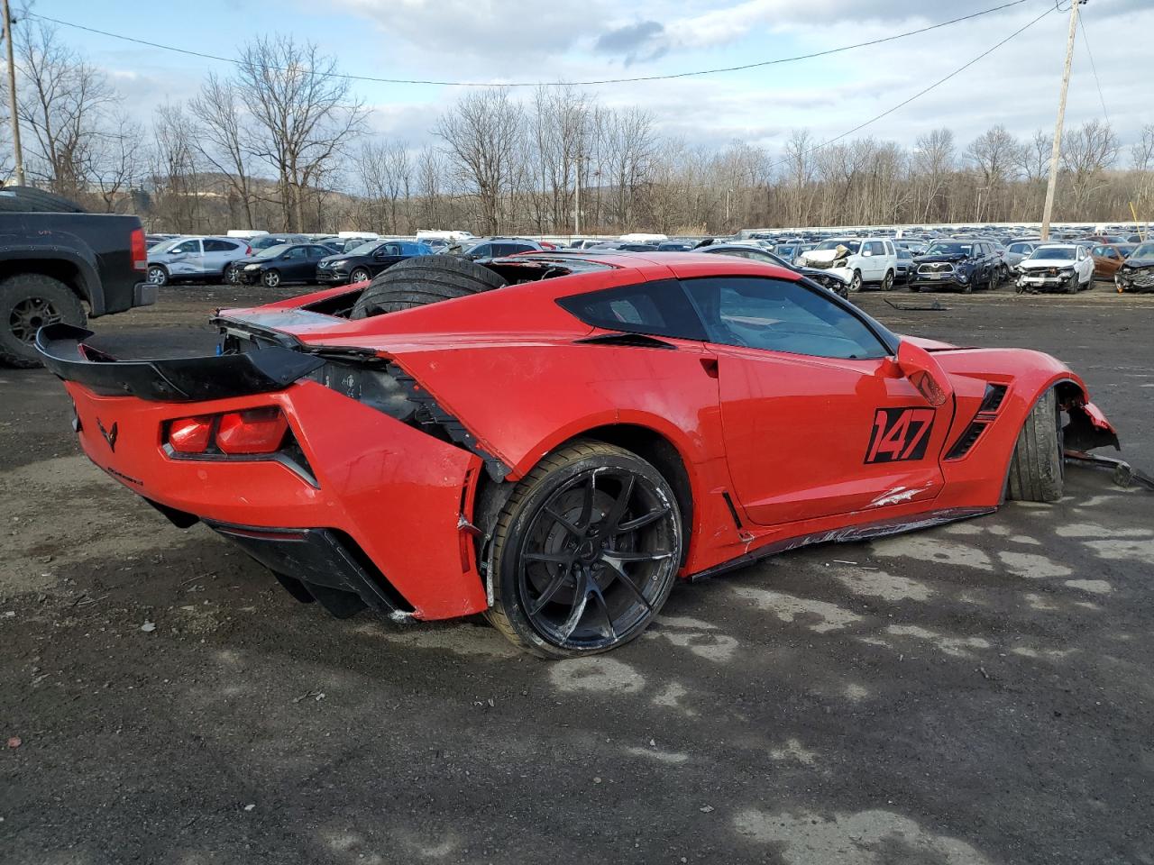 2017 Chevrolet Corvette VIN 1G1YY2D78H5118271 Copart auction photo, all over damage thumbnail 3
