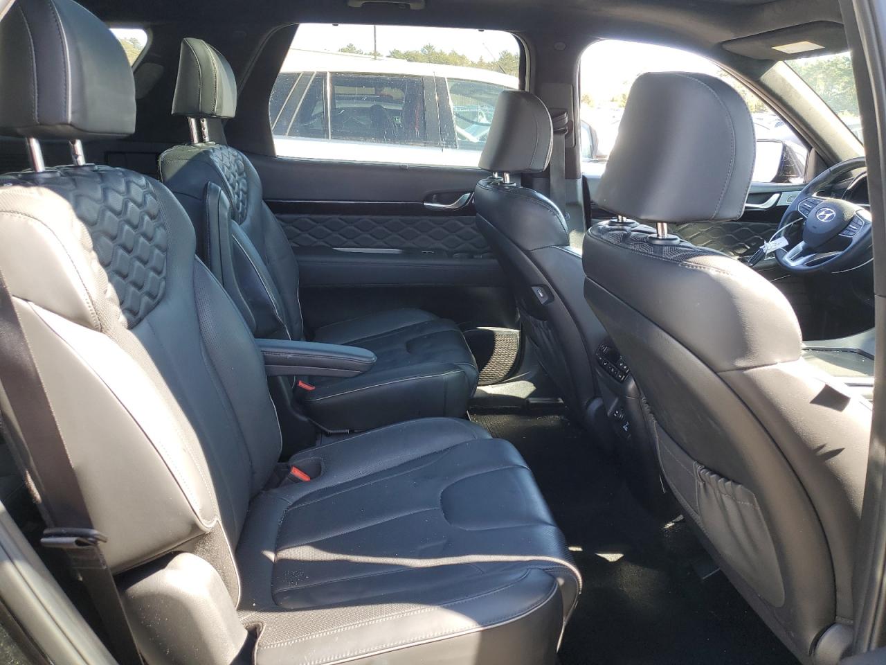 2021 Hyundai Palisade VIN KM8R74HE1MU303891 Copart auction photo, top/roof / front end damage thumbnail 11