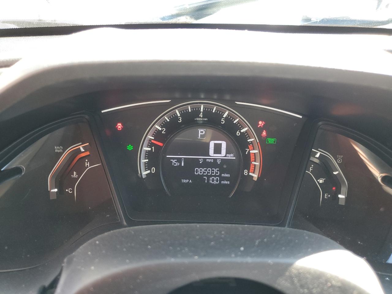 2017 Honda Civic VIN 2HGFC2F54HH567840 Copart auction photo, side damage thumbnail 9